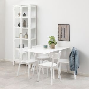 Furniture To Go Roxby Square Dining Table in White includes 4 Roxby Dining Chair in White Furniture To Go Roxby Square Dining Table in White includes 4 Roxby Dining Chair in White