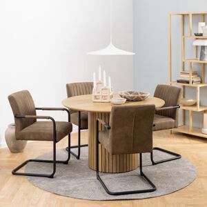 Furniture To Go Yale Dining Table in Oak 120x75cm includes 4 Adele Fabric Dining Chairs in Light Furniture To Go Yale Dining Table in Oak 120x75cm includes 4 Adele Fabric Dining Chairs in Light