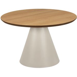 Furniture To Go Soli Low Round Coffee Table in Oak/Grey 65x43cm Furniture To Go Soli Low Round Coffee Table in Oak/Grey 65x43cm