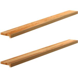 vidaXL Window Sill 2 pcs Light Brown 160x15x2 Cm Solid Wood Oak vidaXL Window Sill 2 pcs Light Brown 160x15x2 Cm Solid Wood Oak