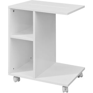 SoBuy® FBT48-W, Side Table End Table Coffee Table on Wheels, White SoBuy® FBT48-W, Side Table End Table Coffee Table on Wheels, White