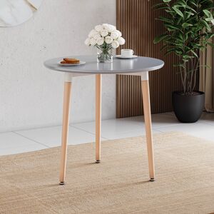 Vida Designs (Grey, 3 Seater) Batley Round Wooden Dining Table - Kitchen/Home Vida Designs (Grey, 3 Seater) Batley Round Wooden Dining Table - Kitchen/Home