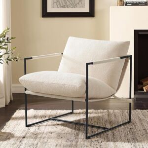 MCC (WHITE) Lounge Metal Frame Chair w/ Ergonomic Cushion LUCA MCC (WHITE) Lounge Metal Frame Chair w/ Ergonomic Cushion LUCA