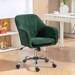 HOMCOM Modern Velvet Office Desk Chair for Bedroom, Living Room, Dark Green HOMCOM Modern Velvet Office Desk Chair for Bedroom, Living Room, Dark Green