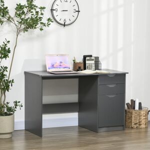 HOMCOM Computer Desk w/ Drawers Modern Writing Workstation for Home Office Grey HOMCOM Computer Desk w/ Drawers Modern Writing Workstation for Home Office Grey