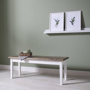 Noa and Nani Hallway Bench Kitchen Dining Entryway in White and Dark Pine Canterbury 117cm Noa and Nani Hallway Bench Kitchen Dining Entryway in White and Dark Pine Canterbury 117cm