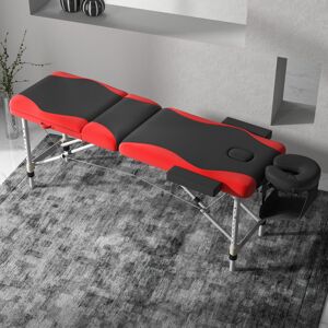 HOMCOM Portable Massage Table Beauty Therapy Couch Bed Spa Aluminum Red HOMCOM Portable Massage Table Beauty Therapy Couch Bed Spa Aluminum Red