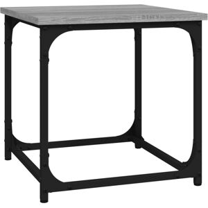 vidaXL Industrial Side Table ? Engineered Wood Top, Steel Frame, Adjustable Legs vidaXL Industrial Side Table ? Engineered Wood Top, Steel Frame, Adjustable Legs