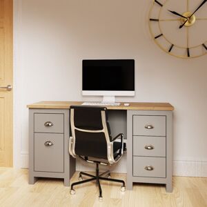 Timber Art Design UK Home Desk Table with Drawers Study Office Computer Laptop Furniture- Grey Timber Art Design UK Home Desk Table with Drawers Study Office Computer Laptop Furniture- Grey