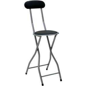 Oypla Black Padded Folding High Chair Breakfast Kitchen Bar Stool Seat Oypla Black Padded Folding High Chair Breakfast Kitchen Bar Stool Seat