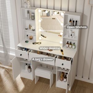 Unbranded For Girls Dressing Table w/3 Drawers Mirror Stool Set Vanity Desk UK Unbranded For Girls Dressing Table w/3 Drawers Mirror Stool Set Vanity Desk UK