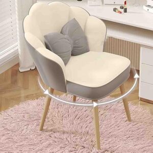 Unbranded Modern Flower Shaped Dressing Table Chair 360 Rotating High Back Makeup Stool fo Unbranded Modern Flower Shaped Dressing Table Chair 360 Rotating High Back Makeup Stool fo