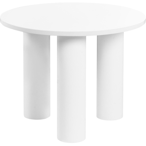 Beliani Senoia White Round MDF Retro Coffee Table - Coffee Table Beliani Senoia White Round MDF Retro Coffee Table - Coffee Table