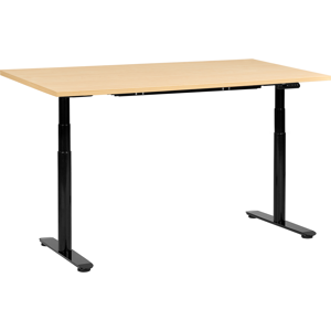 Beliani Electric Adjustable Standing Desk DESTINAS Black/ Light Brown 160 cm 72 cm Beliani Electric Adjustable Standing Desk DESTINAS Black/ Light Brown 160 cm 72 cm