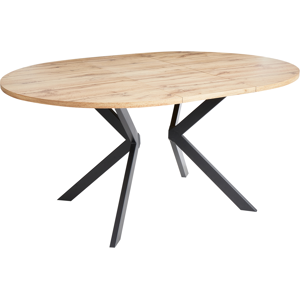 Beliani Extending Dining Table CARLEA Light Brown 120/160 cm 120 cm Beliani Extending Dining Table CARLEA Light Brown 120/160 cm 120 cm