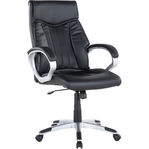 Beliani Executive Chair TRIUMPH Faux Leather Black Beliani Executive Chair TRIUMPH Faux Leather Black