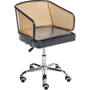 Beliani Desk Chair TUCSON Faux Leather Black Beliani Desk Chair TUCSON Faux Leather Black