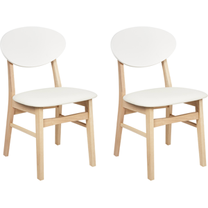 Beliani Amery - Scandinavian Style Cream Dining Chairs Beliani Amery - Scandinavian Style Cream Dining Chairs
