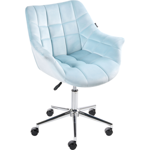 Beliani Desk Chair LABELLE Velvet Light Blue Beliani Desk Chair LABELLE Velvet Light Blue