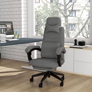 Vinsetto Home Office Chair Reclining Computer Chair w/ Lumbar Support Dark Grey Vinsetto Home Office Chair Reclining Computer Chair w/ Lumbar Support Dark Grey