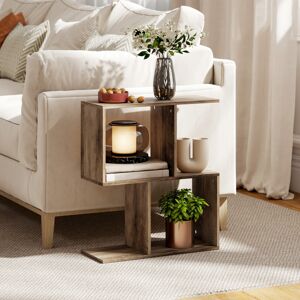 HOMCOM Side Table, Narrow End Table with Storage Shelves, Oak HOMCOM Side Table, Narrow End Table with Storage Shelves, Oak