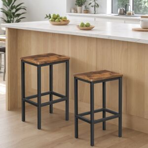 VASAGLE Bar Stools Set of 2, Breakfast Stool Chairs, for Kitchen, Dining Room, Living Ro VASAGLE Bar Stools Set of 2, Breakfast Stool Chairs, for Kitchen, Dining Room, Living Ro