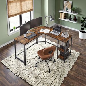 VASAGLE Computer Desk, L-Shaped Corner Desk, Gaming Desk, Workstation with 2 Storage She VASAGLE Computer Desk, L-Shaped Corner Desk, Gaming Desk, Workstation with 2 Storage She