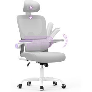 Bigzzia (Grey C) Ergonomic Office Chair With Adjustable Headrest Bigzzia (Grey C) Ergonomic Office Chair With Adjustable Headrest