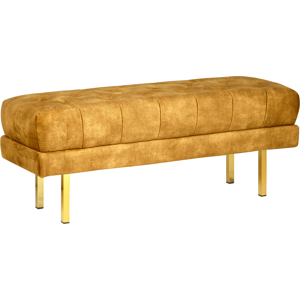 Beliani Bench ROSEVILLE Velvet Mustard Beliani Bench ROSEVILLE Velvet Mustard