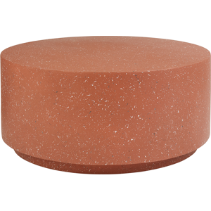 Beliani Coffee Table TREZZO Red Terrazzo Beliani Coffee Table TREZZO Red Terrazzo