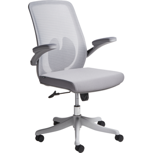 Beliani Office Chair OVERLORD Fabric Grey Beliani Office Chair OVERLORD Fabric Grey