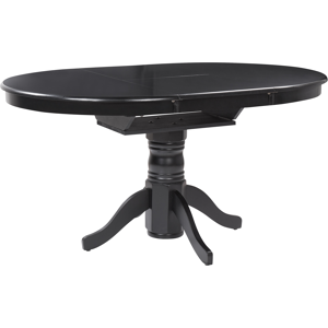 Beliani Extending Dining Table AKRON Black 106/150 cm 106 cm Beliani Extending Dining Table AKRON Black 106/150 cm 106 cm