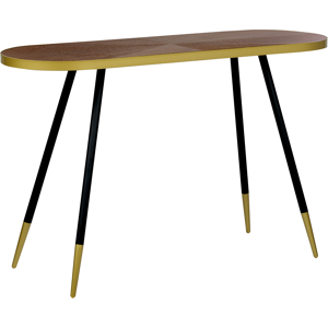 Beliani Console Table RAMONA Dark Ash Wood Beliani Console Table RAMONA Dark Ash Wood