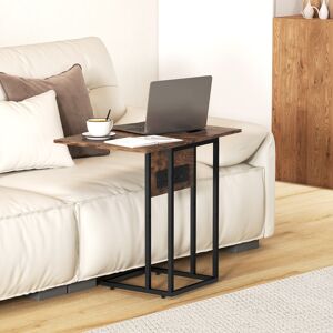 HOMCOM C Shaped Side Table with Charging Station and Foldable Top HOMCOM C Shaped Side Table with Charging Station and Foldable Top