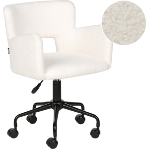 Beliani Desk Chair SANILAC Boucle Off-White Beliani Desk Chair SANILAC Boucle Off-White