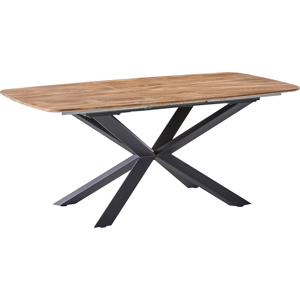 Beliani Extending Dining Table GAIRDNER Brown 140/180 cm 90 cm Beliani Extending Dining Table GAIRDNER Brown 140/180 cm 90 cm