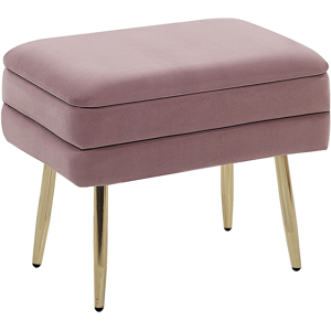 Beliani Storage Bench ODESSA Velvet Pink Beliani Storage Bench ODESSA Velvet Pink