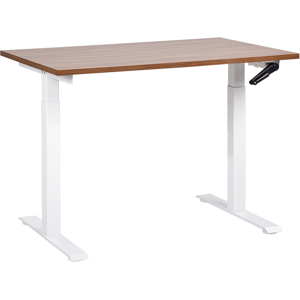 Beliani Manual Adjustable Desk Dark Wood - Office Furniture Beliani Manual Adjustable Desk Dark Wood - Office Furniture