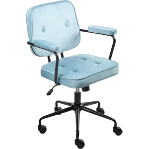 Beliani Desk Chair PAWNEE Velvet Light Blue Beliani Desk Chair PAWNEE Velvet Light Blue