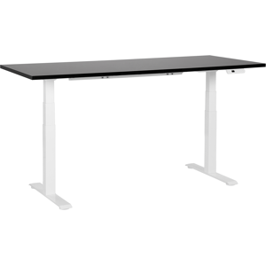 Beliani Electric Adjustable Standing Desk DESTINES Black/ White 180 cm 80 cm Beliani Electric Adjustable Standing Desk DESTINES Black/ White 180 cm 80 cm