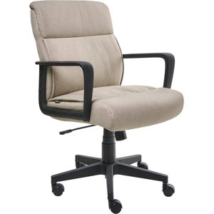 Beliani Office Chair BYRON Fabric Beige Beliani Office Chair BYRON Fabric Beige