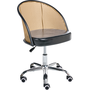 Beliani Desk Chair BALTIMORE Faux Leather Black Beliani Desk Chair BALTIMORE Faux Leather Black