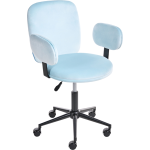 Beliani Desk Chair MORAGA Velvet Light Blue Beliani Desk Chair MORAGA Velvet Light Blue