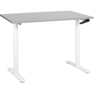 Beliani Adjustable Desk Manual Light Grey DESTINAS - Desk Beliani Adjustable Desk Manual Light Grey DESTINAS - Desk