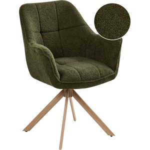 Beliani Dining Chair HAYDEN Boucle Green Beliani Dining Chair HAYDEN Boucle Green
