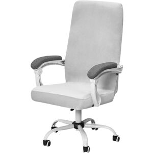 Unbranded Adjustable Silver Foxes Velvets Office Chair Cover - Light Grey Unbranded Adjustable Silver Foxes Velvets Office Chair Cover - Light Grey