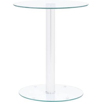 vidaXL Coffee Table Transparent Tempered Glass Accent End Sofa Couch Table - Coffee Table vidaXL Coffee Table Transparent Tempered Glass Accent End Sofa Couch Table - Coffee Table
