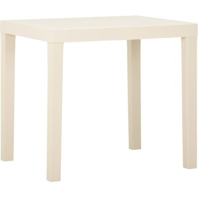 Nnevl White Garden Table - Weather-resistant Plastic - 79x65x72cm - Garden Table Nnevl White Garden Table - Weather-resistant Plastic - 79x65x72cm - Garden Table