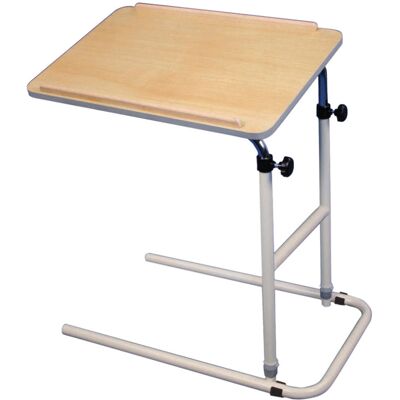 Loops Height Adjustable Overbed Multi Table - 665 x 420mm Surface - Beech Tabletop Loops Height Adjustable Overbed Multi Table - 665 x 420mm Surface - Beech Tabletop