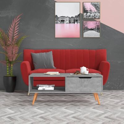 vidaXL Concrete Grey Coffee Table - Living Room Accent Furniture vidaXL Concrete Grey Coffee Table - Living Room Accent Furniture